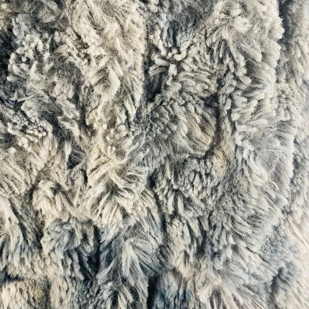 Anthropologie Gray Faux‎ Fur Luxurious Large Pillow Cover 24x24 Glam Luxe Cozy